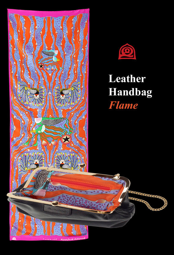 Inunoo Leather Handbag (Flame)